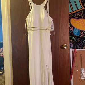 Cute ivory slit dress